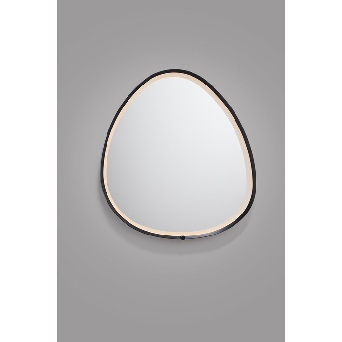 Spejl LED Vang sort 65 x 70 cm